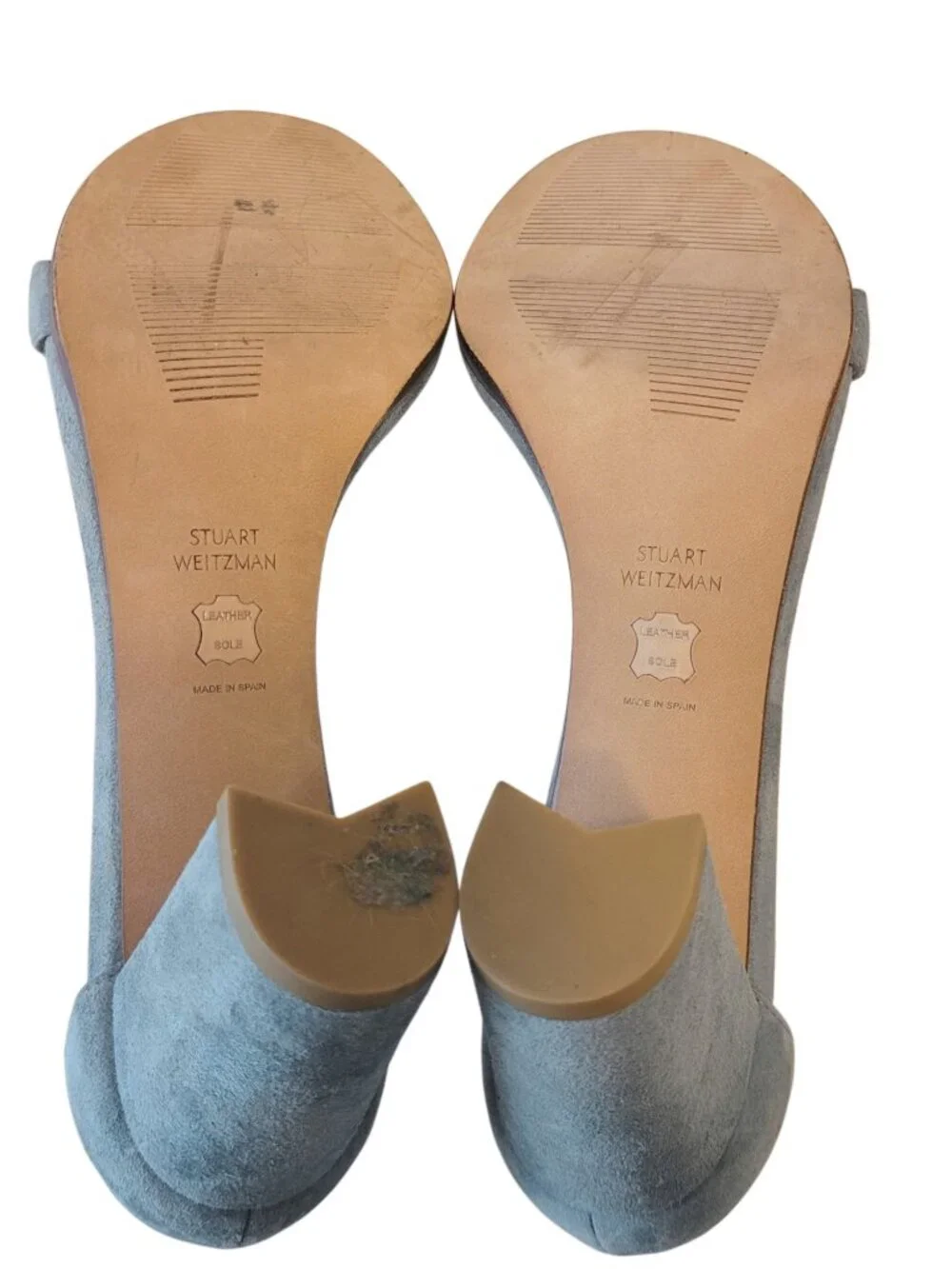 Stuart Weitzman Nearlynude Suede City Sandal in Azure